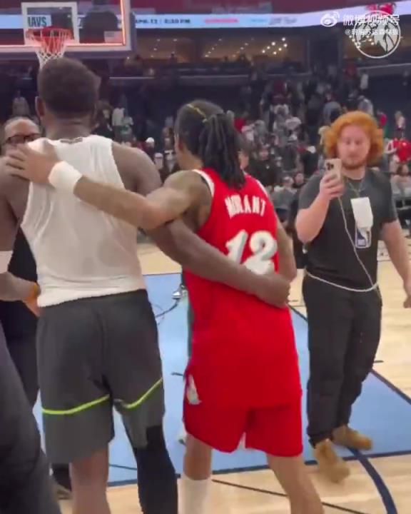 狼王&槍王惺惺相惜！華子賽后與莫蘭特相互致意！